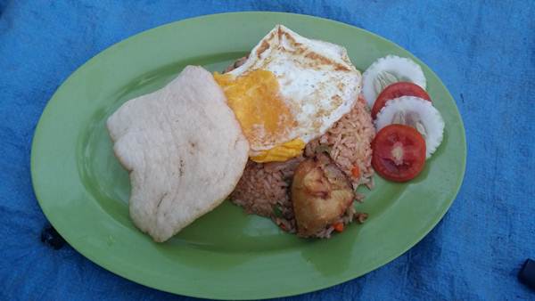 dinner menu rinjani trekking package